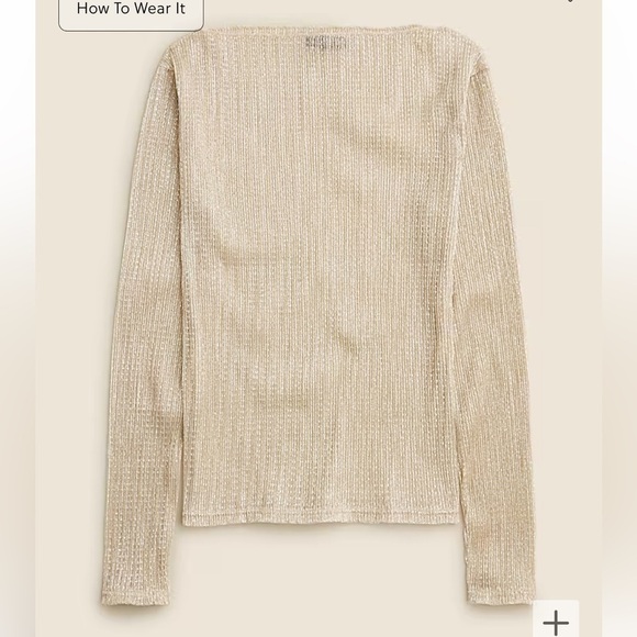 J crew Sheer metallic boatneck top - Picture 3 of 4